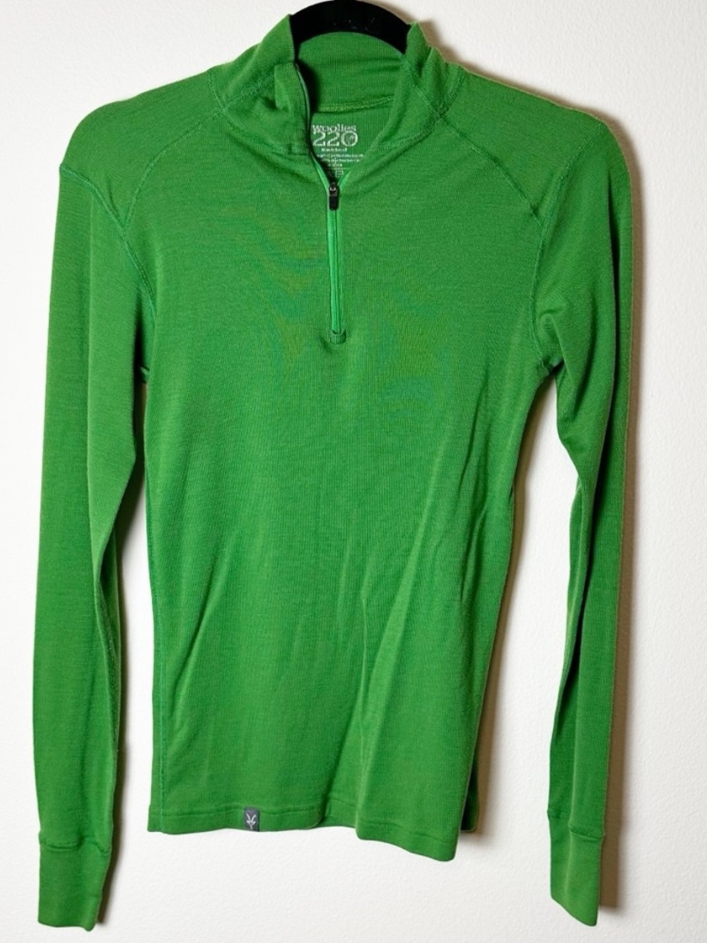 Ibex Merino Wool Quarter Zip Base Layer Green Men’s Small